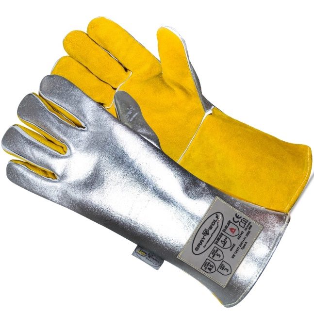 Aluminized heat resistant glove