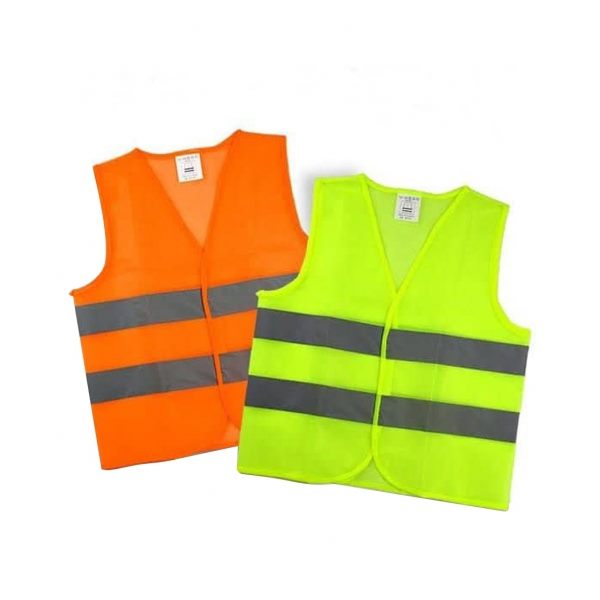 Hi-viz safety vest with reflective banding