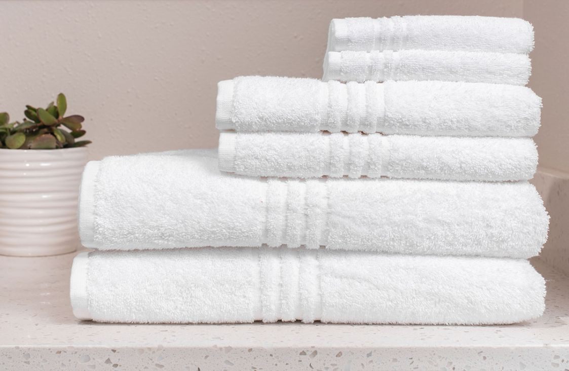Folded hotel towel set